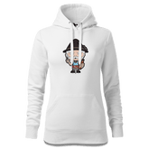 Da Oid Sinzer Griller Sweatshirt Hoody Damen Weiss Eckenholz Front